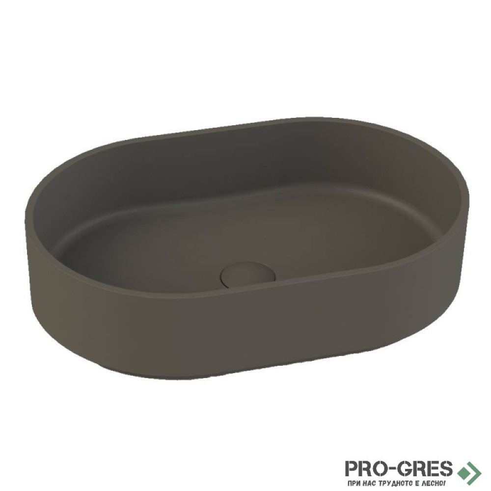Мивка за баня Case Oval 55x36см Solid Stone в цвят по RAL