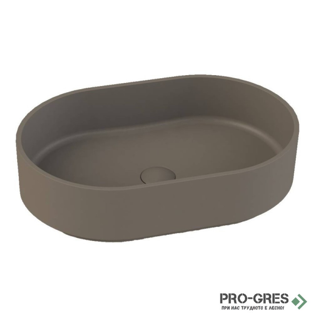 Мивка за баня Case Oval 55x36см Solid Stone в цвят по RAL
