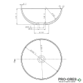 Мивка за баня Mawi ф400мм Solid Stone в цвят по RAL