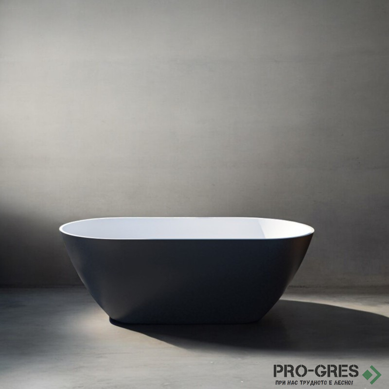 Свободностояща вана New Cusco Small 160x70/165х83/175х85 см Solid Stone в цвят по RAL