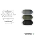 Свободностояща вана New Cusco Small 160x70/165х83/175х85 см Solid Stone в цвят по RAL