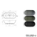 Свободностояща вана New Cusco Small 160x70/165х83/175х85 см Solid Stone в цвят по RAL