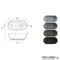 Свободностояща вана New Cusco Small 155x75 см Solid Stone в цвят по RAL