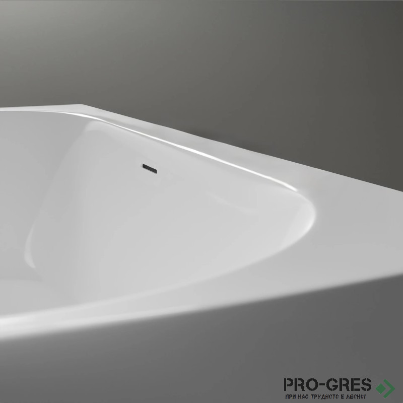 Свободностояща вана Queen Corner Left 160x70/170х73/180х80 см  Solid Stone в цвят по RAL