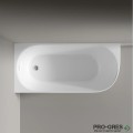 Свободностояща вана Queen Corner Left 160x70/170х73/180х80 см  Solid Stone в цвят по RAL