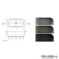 Свободностояща вана Queen Corner Right 160x70/170х73/180х80 см Solid Stone в цвят по RAL