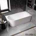 Свободностояща вана Queen Corner Right 160x70/170х73/180х80 см Solid Stone в цвят по RAL
