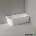 Свободностояща вана Queen Corner Right 160x70/170х73/180х80 см Solid Stone в цвят по RAL