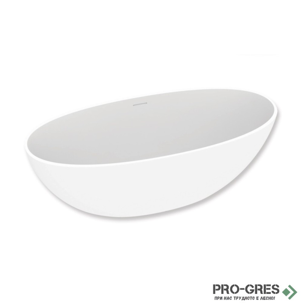 Свободностояща вана  Rio 180x80 см Solid Stone в цвят по RAL