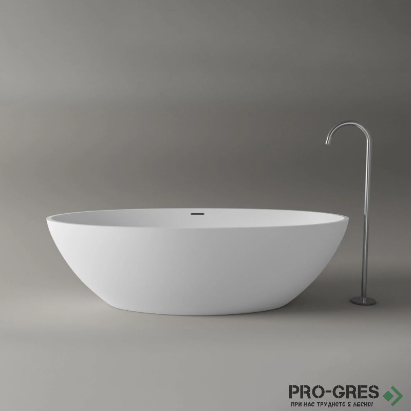 Свободностояща вана  Rio 180x80 см Solid Stone в цвят по RAL