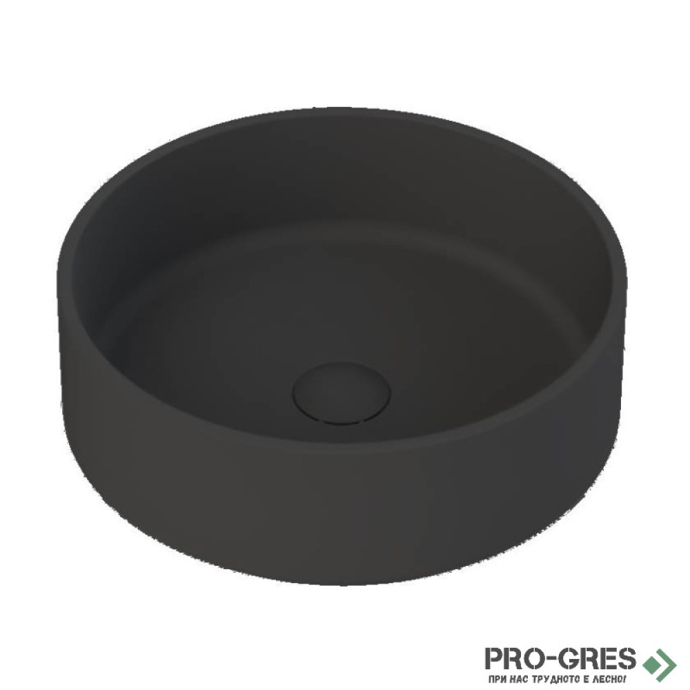 Мивка за баня Case Round ф380х130мм Solid Stone в цвят по RAL
