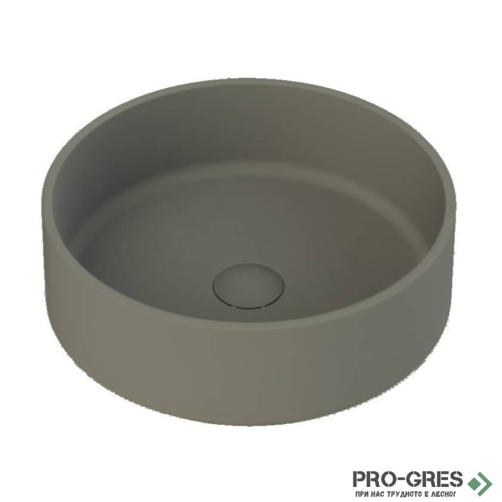 Мивка за баня Case Round ф380х130мм Solid Stone в цвят по RAL