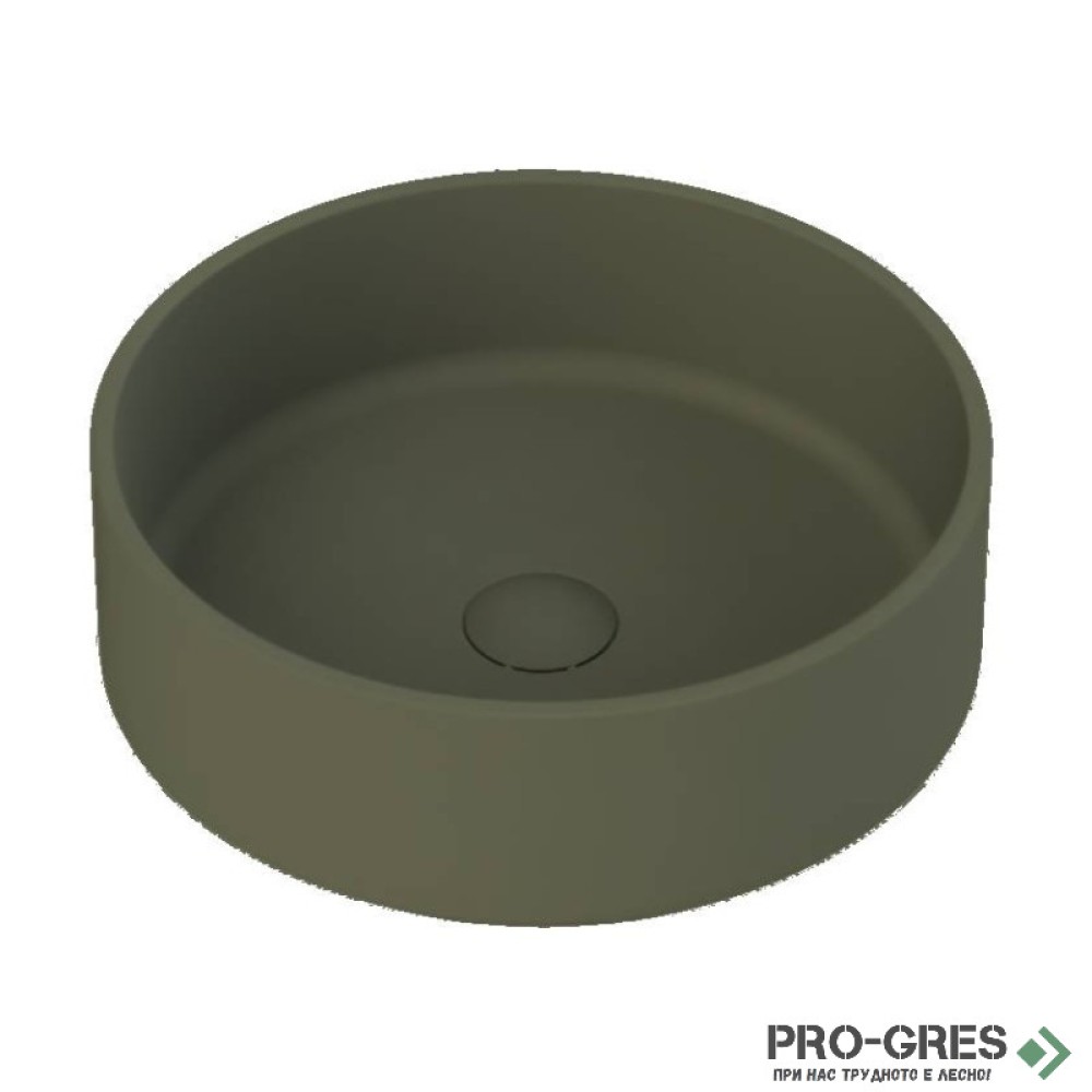 Мивка за баня Case Round ф380х130мм Solid Stone в цвят по RAL