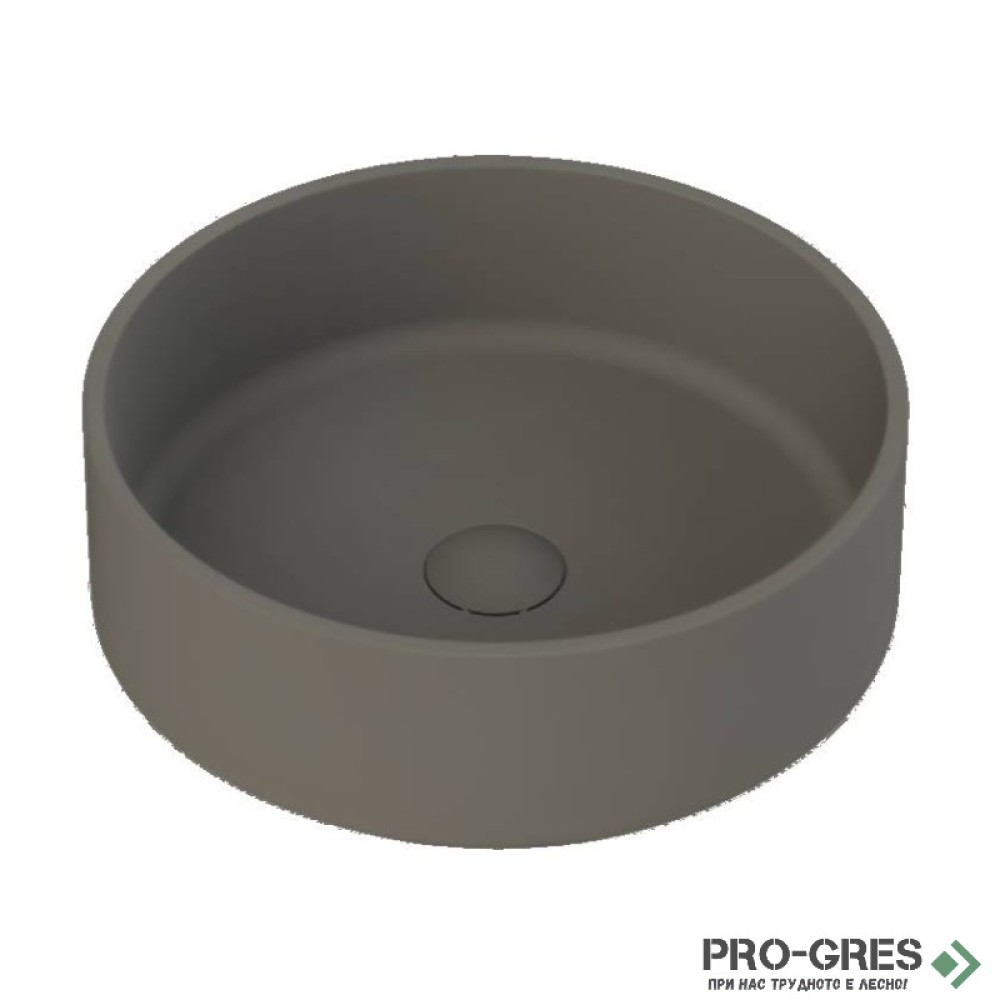 Мивка за баня Case Round ф380х130мм Solid Stone в цвят по RAL