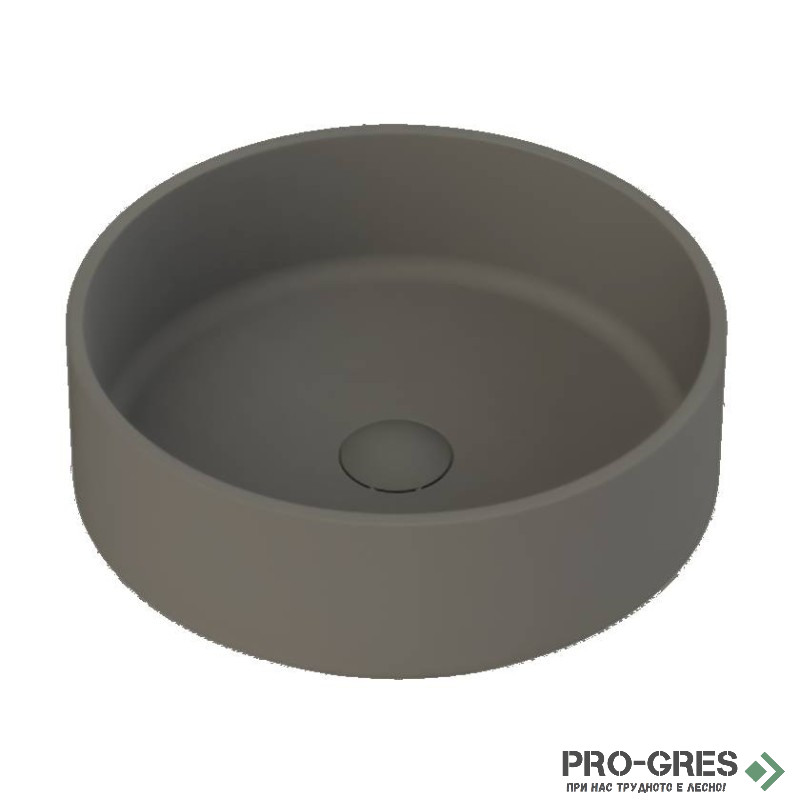 Мивка за баня Case Round ф380х130мм Solid Stone в цвят по RAL