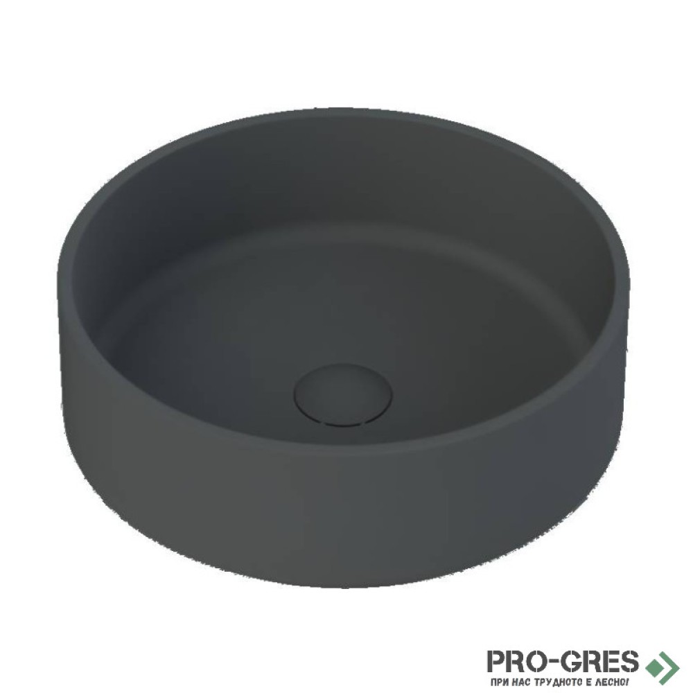 Мивка за баня Case Round ф380х130мм Solid Stone в цвят по RAL