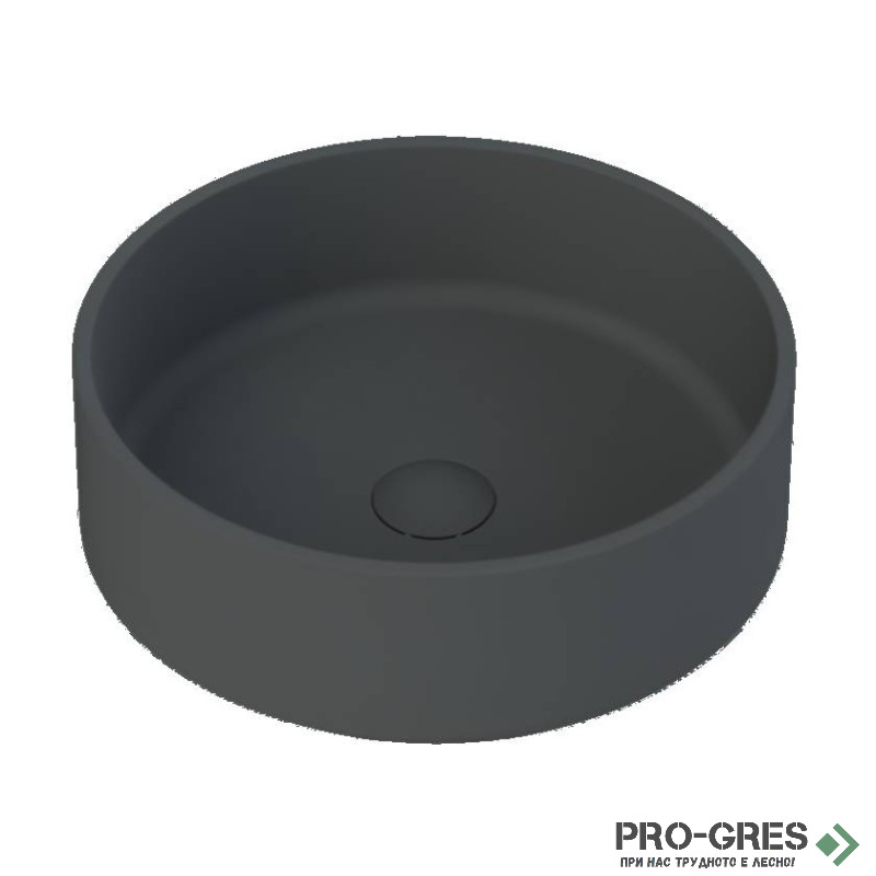 Мивка за баня Case Round ф380х130мм Solid Stone в цвят по RAL