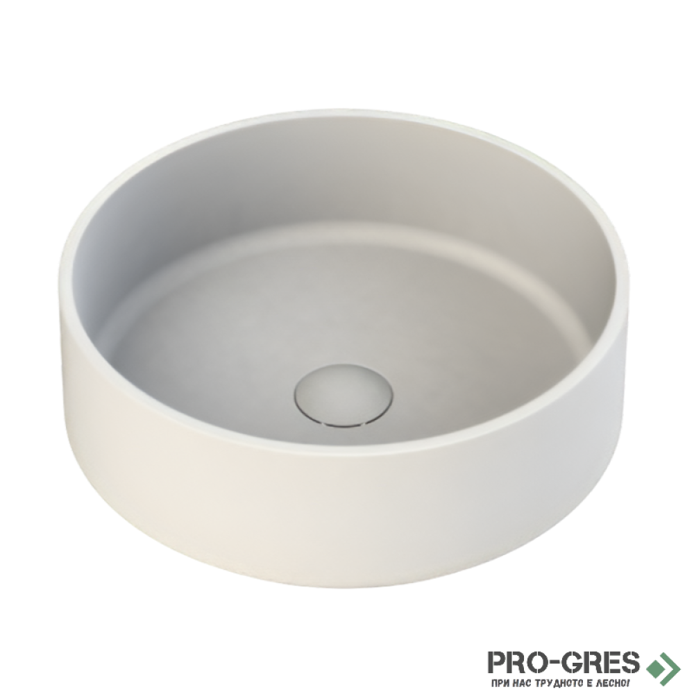 Мивка за баня Case Round ф380х130мм Solid Stone в цвят по RAL