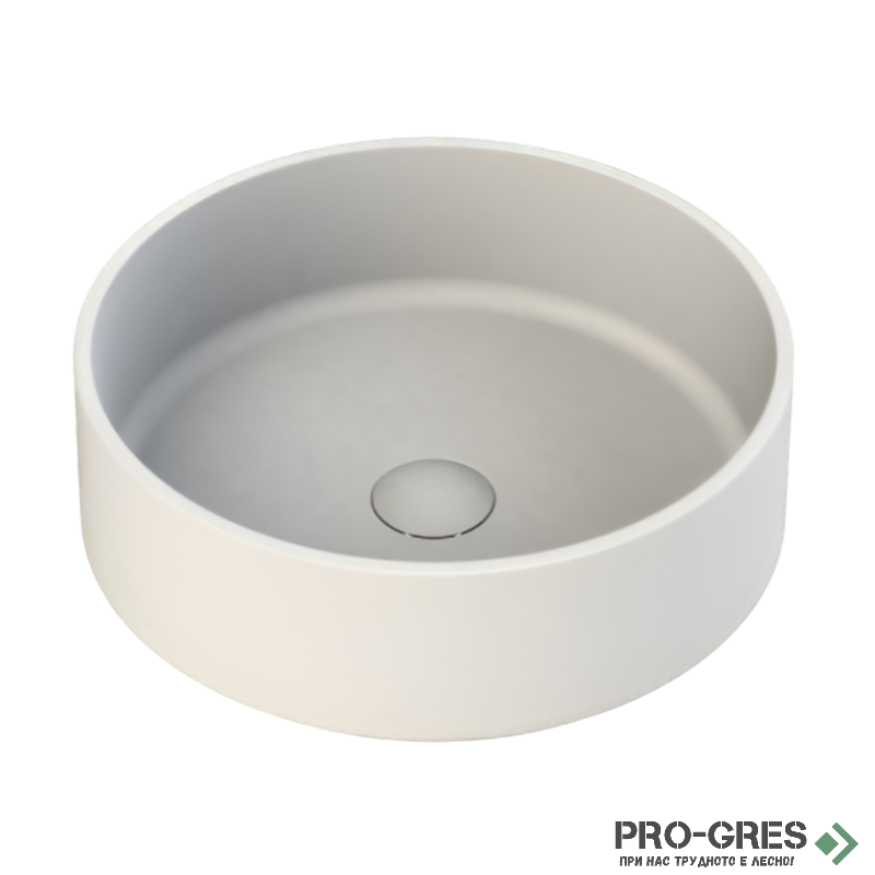 Мивка за баня Case Round ф380х130мм Solid Stone в цвят по RAL