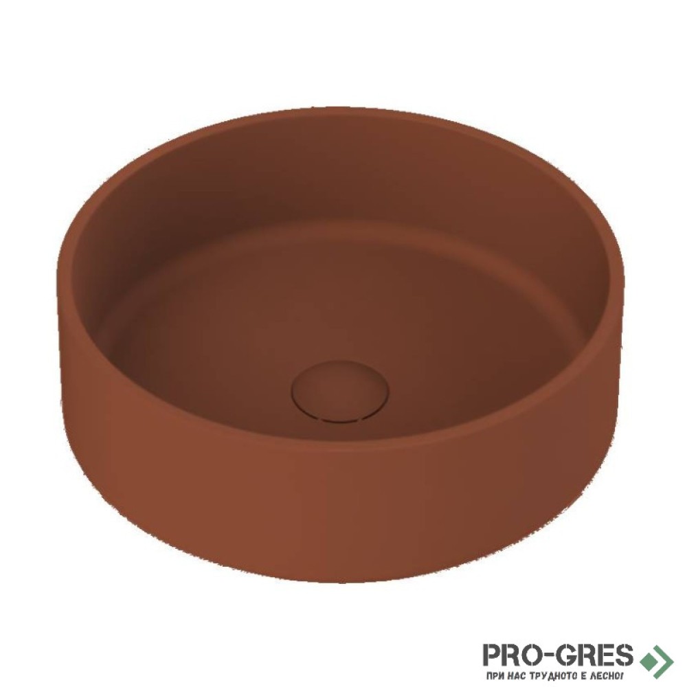 Мивка за баня Case Round ф380х130мм Solid Stone в цвят по RAL