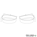 Мивка за баня Rocker Asymetric 500х370 мм Solid Stone в цвят по RAL