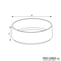 Мивка за баня Case Round ф380х130мм Solid Stone в цвят по RAL