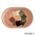 Мивка за баня Vigo Oval Stripes 296х416х130 мм Solid Stone в цвят по RAL
