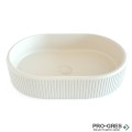 Мивка за баня Vigo Oval Stripes 296х416х130 мм Solid Stone в цвят по RAL