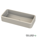 Мивка за баня Vigo Rectangular Stripes 27х61х13 см Solid Stone в цвят по RAL