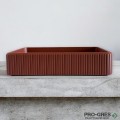 Мивка за баня Vigo Rectangular Stripes 27х61х13 см Solid Stone в цвят по RAL