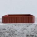 Мивка за баня Vigo Rectangular Stripes 27х61х13 см Solid Stone в цвят по RAL