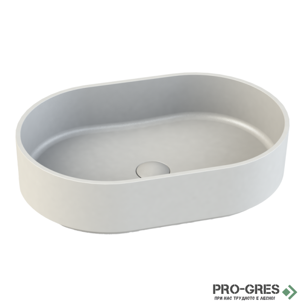 Мивка за баня Case Oval 400х280мм Solid Stone в цвят по RAL