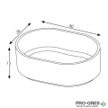 Мивка за баня Case Oval 400х280мм Solid Stone в цвят по RAL