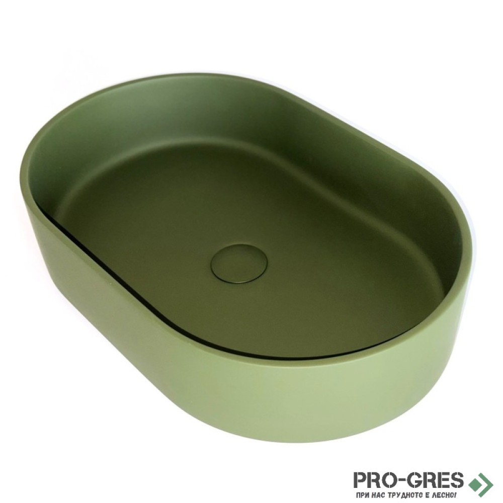 Мивка за баня Case Oval 400х280мм Solid Stone в цвят по RAL