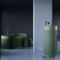 Свободностояща мивка за баня  Vigo Round Stripes 40D ф40x90 см  Solid Stone в цвят по RAL