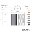 Свободностояща мивка за баня  Vigo Round Stripes 40D ф40x90 см  Solid Stone в цвят по RAL