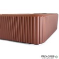 Мивка за баня Vigo Rectangular Stripes 390х570х130 мм Solid Stone в цвят по RAL