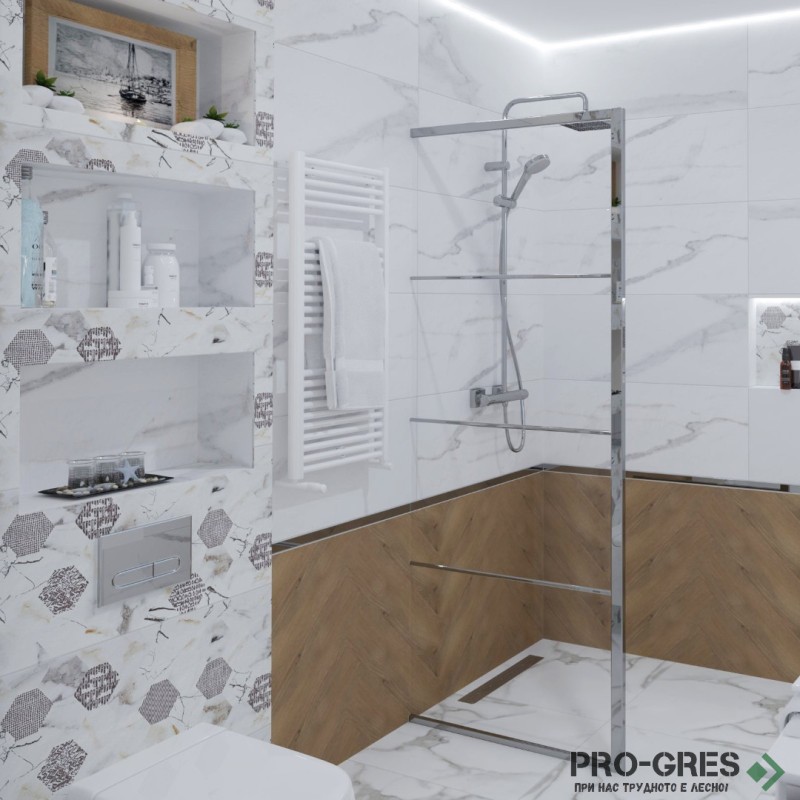 Плочки за баня Stile Ceramic Luxa 35×90 см