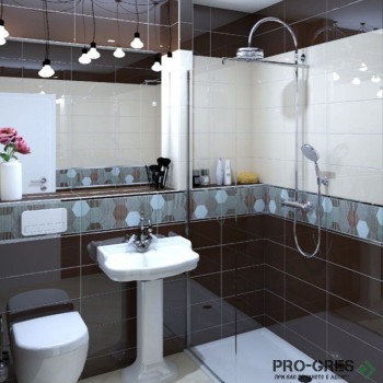Плочки за баня Superceramica Coltrane Marron 20×50 см