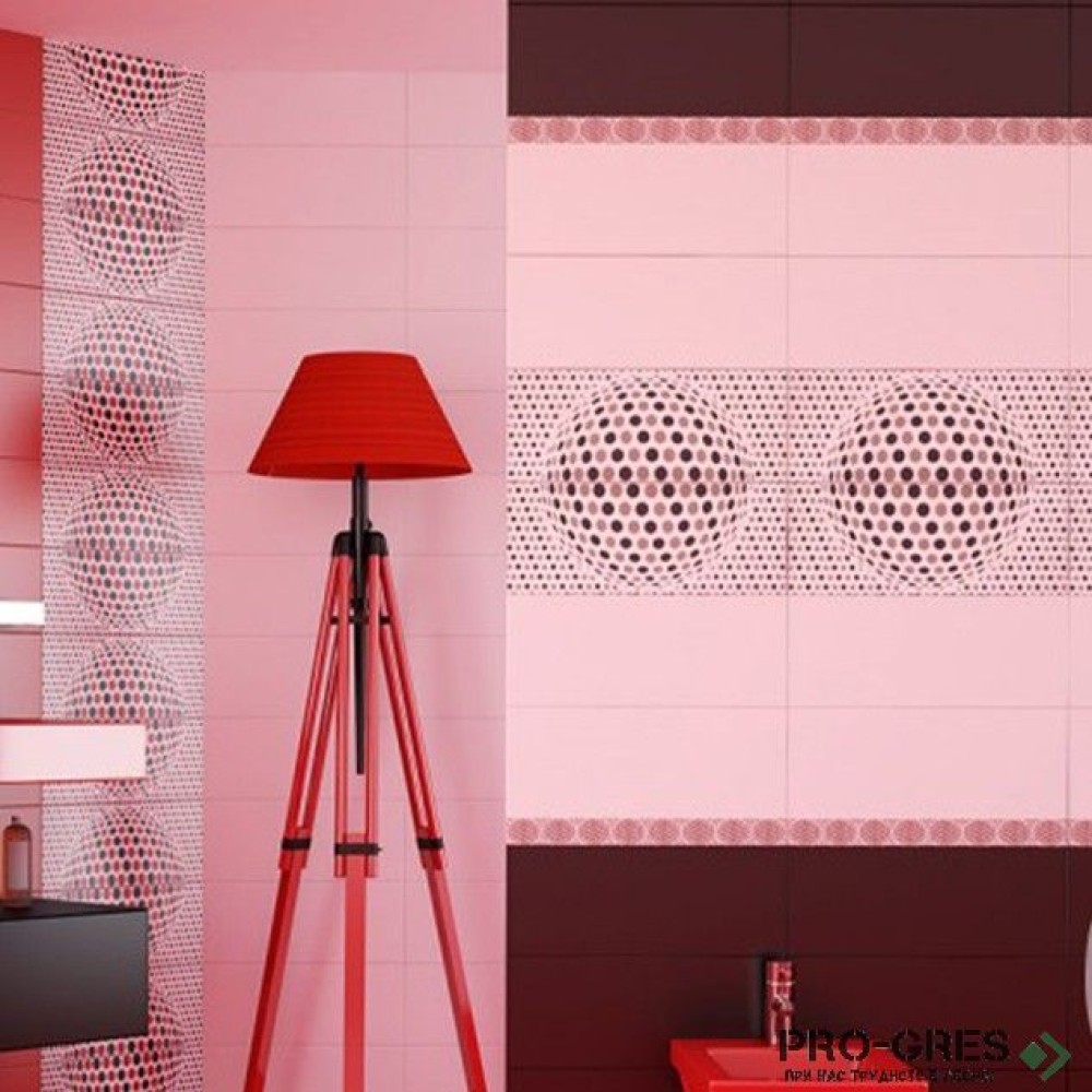 Плочки за баня Superceramica Coltrane Rojo and Negro 20×50