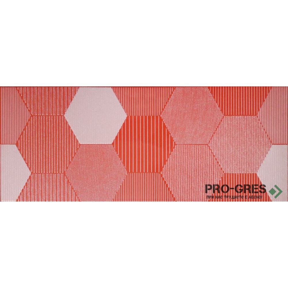 Декор Happy Hexagon Rojo 20×50 см