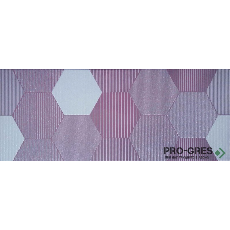 Декор Happy Hexagon Lila 20×50 см