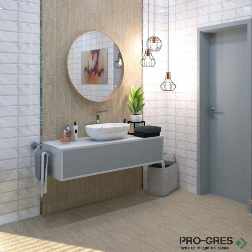 Плочки за баня Superceramica Metro Carrara 10×20 см