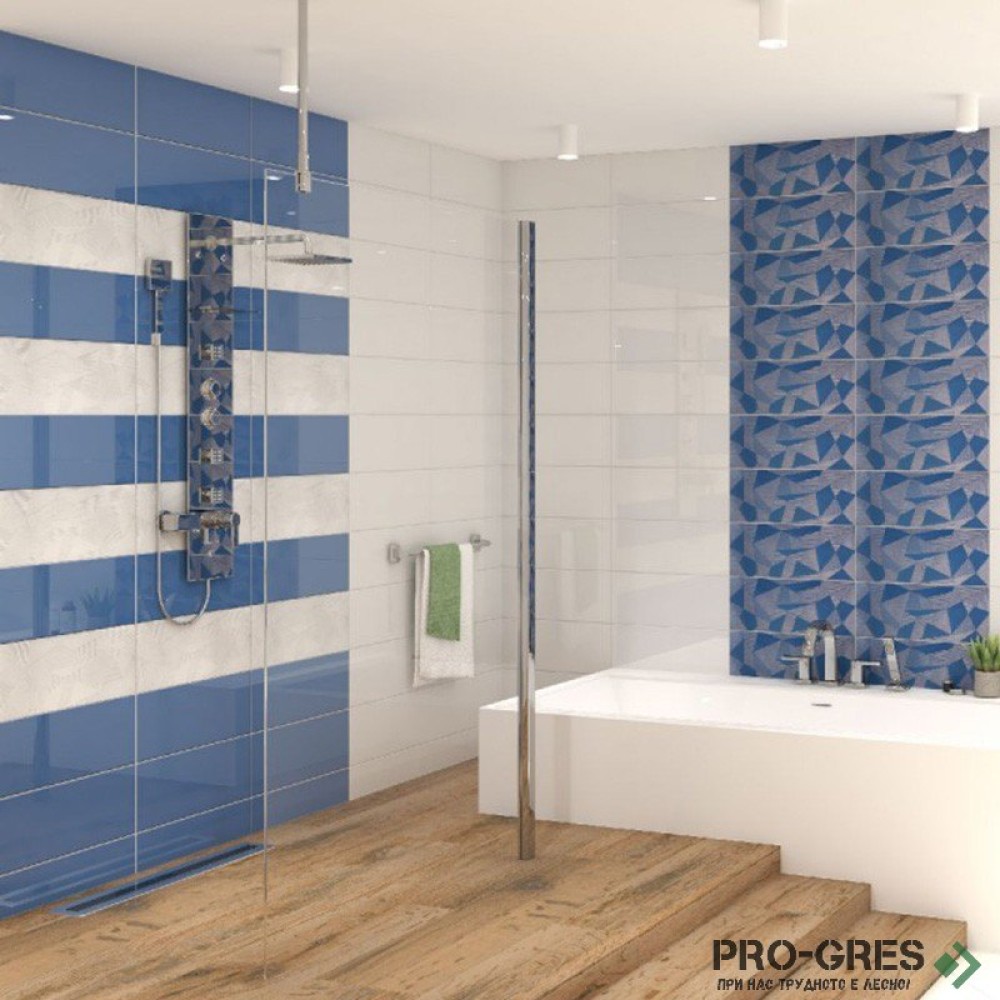 Плочки за баня Superceramica Miles Azul 20×50 см