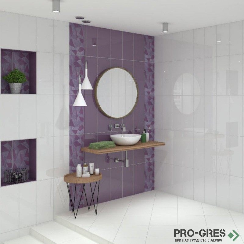 Плочки за баня Superceramica Miles Lila 20×50 см Плочки за баня Superceramica Miles Lila 20×50 см
