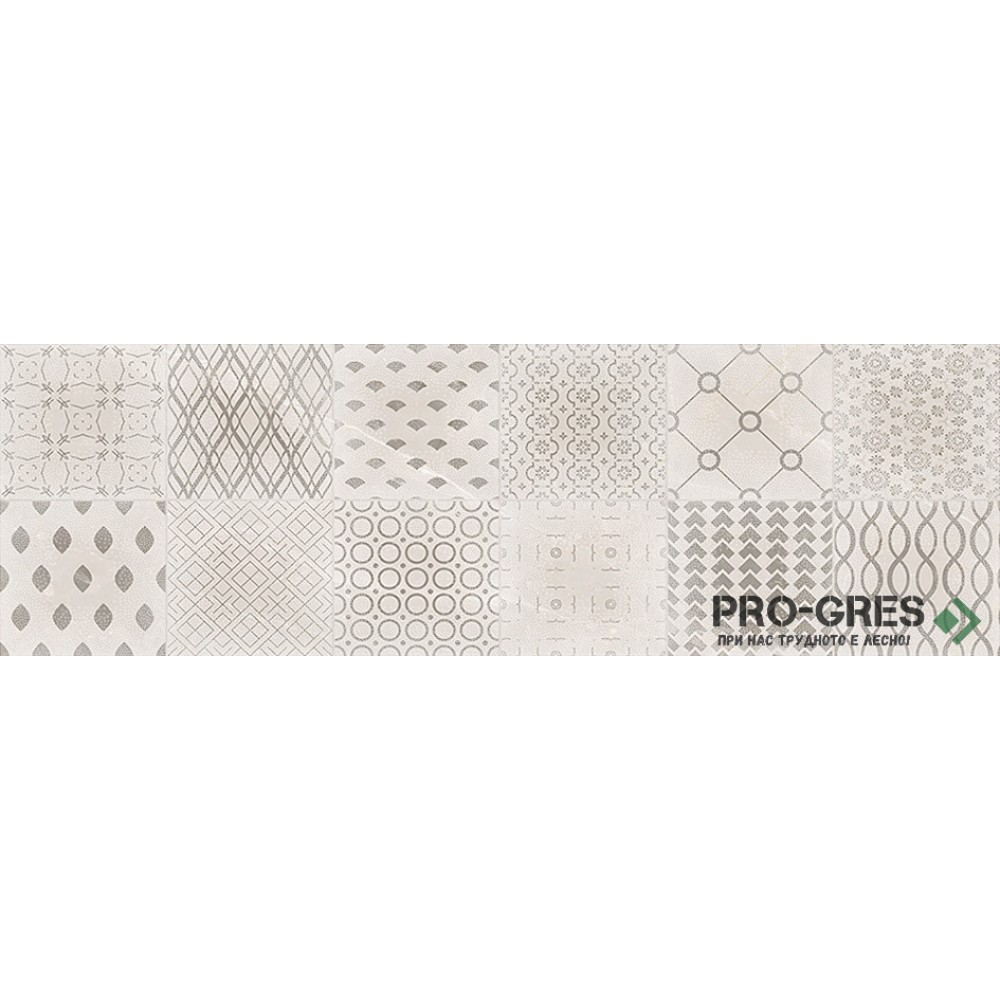 Декор Pandora White 25×80 см