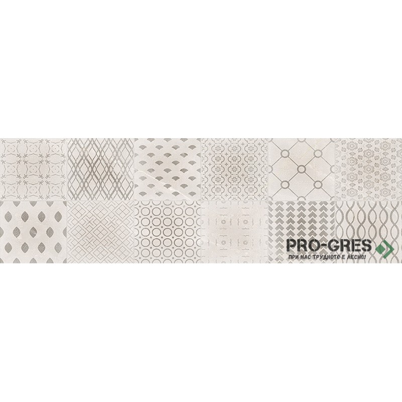 Декор Pandora White 25×80 см