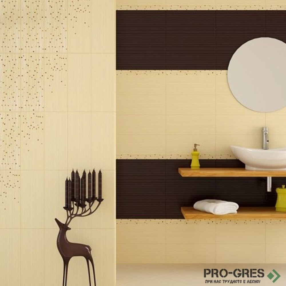 Плочки за баня Superceramica Saba Crema and Marron 20×50 см