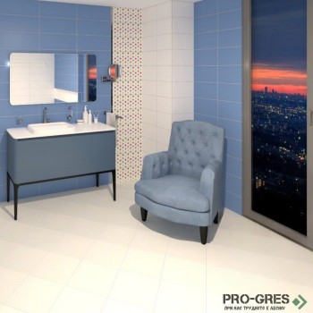 Плочки за баня Superceramica Smile Azul 20×50 см