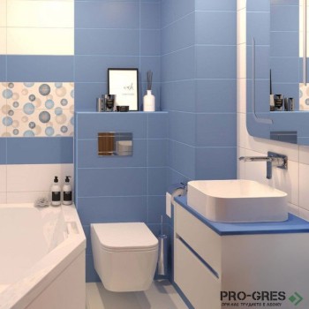 Плочки за баня Superceramica Smile Disco Azul 20×50 см